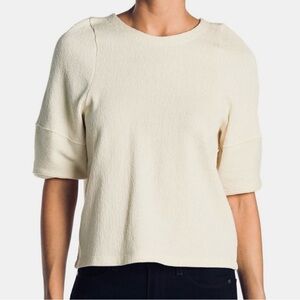 Madewell Ottoman Jacquard Button-Back Top